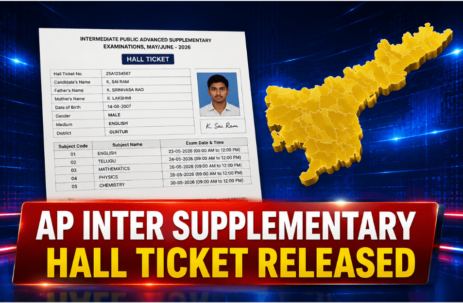 BIEAP AP Inter Supplementary Hall Ticket 2026 Released at bie.ap.gov.in, Download IPASE Admit Card